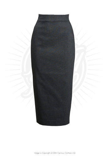 Retro Pencil Skirt Pin Stripe