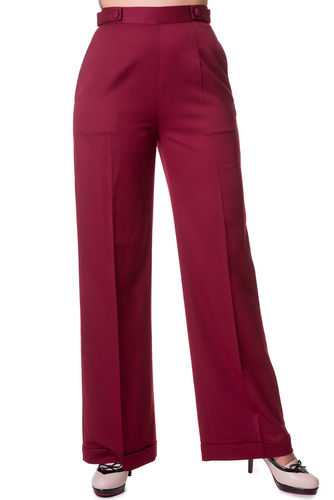 Party On Trousers Burgundy