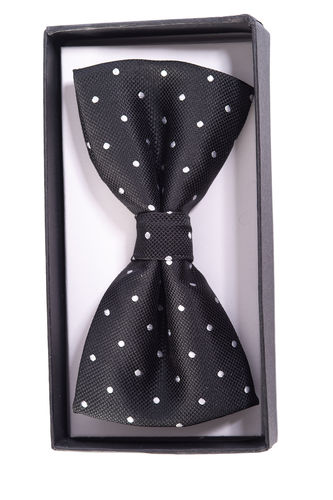 Ribbon Dance Bow Tie Black/white polka dots