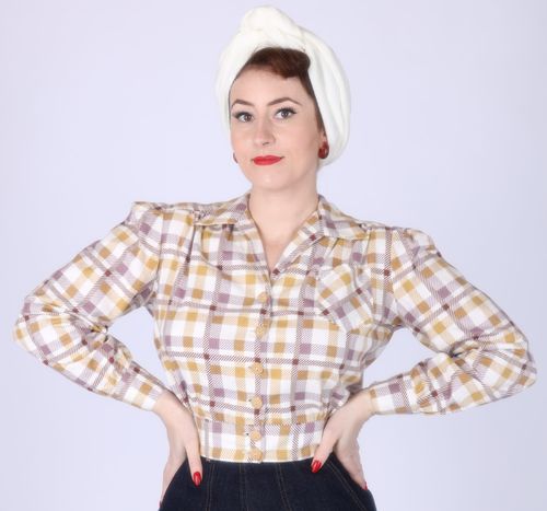 Check Flannel Work Blouse by Freddies of Pinewood