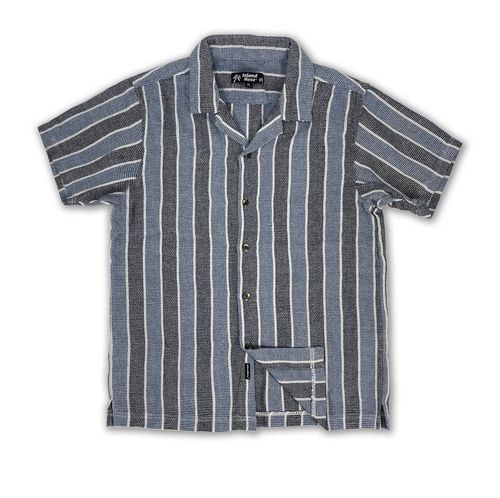 50s Repro mens shirt blue/black/white