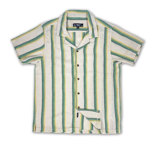 50s Repro mens shirt Beige/green/yellow